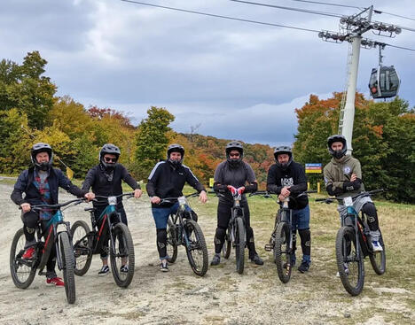 Mountain Biking a Ski Slope