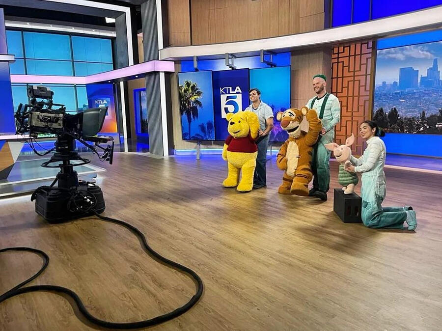TV appearance in LA for "Winnie the Pooh"
